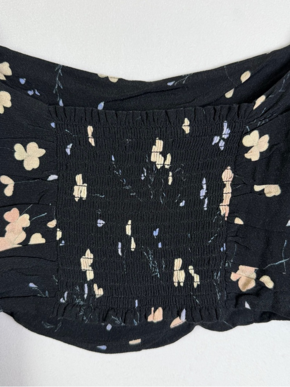Aritzia Wilfred Womens Lolita Crop Blouse Floral Puff Sleeve Coquette Y2K Sz S - Picture 8 of 8